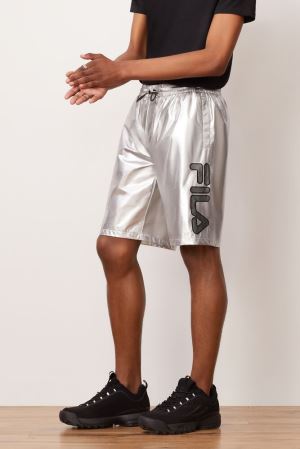 FILA Wallie Shorts Silver / Black,Mens Clothing | CA.ETSODR520